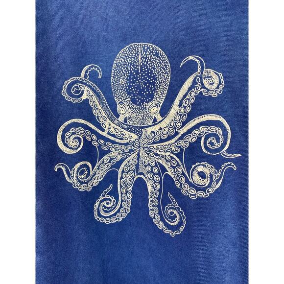 ZOE Men's Size XXL Blue Short Sleeve 100% Cotton Octopus T-Shirt - Picture 2 of 5